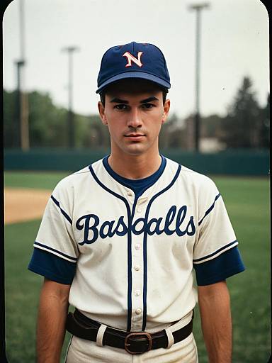 Vintage Adult Male Baseball Player