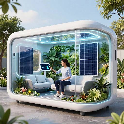 Futuristic Interactive Eco-Cabin Design