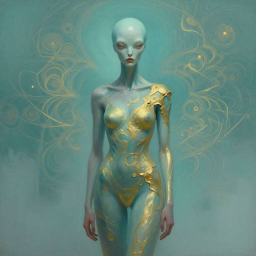 Ethereal Cybergoth Alien Portrait