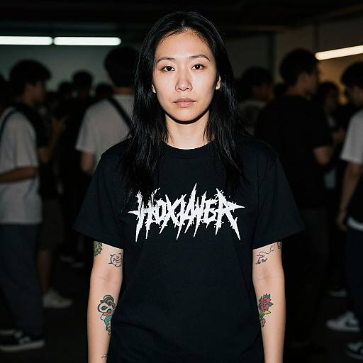 Edgy Asian Woman in Urban Setting