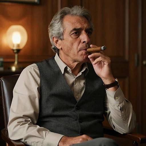 Contemplative Man in Thoughtful Setting