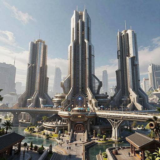 Ultra-Realistic Alien Sci-Fi City Render