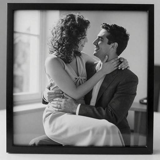 Intimate Black-and-White Couple Portrait