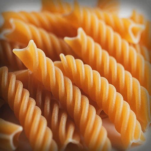 Close-up of Bright Orange Macaroni Pasta