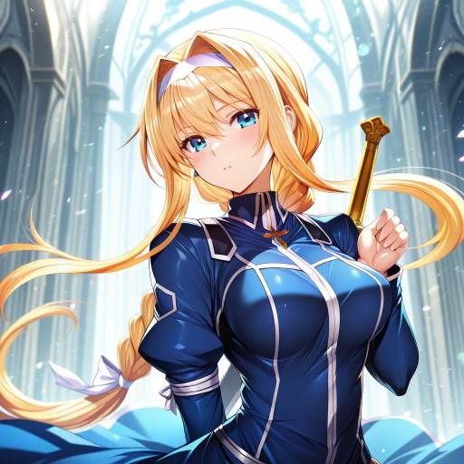 Illustration of Alice zuberg, sword art online in the style of Silly (marinkomoe)