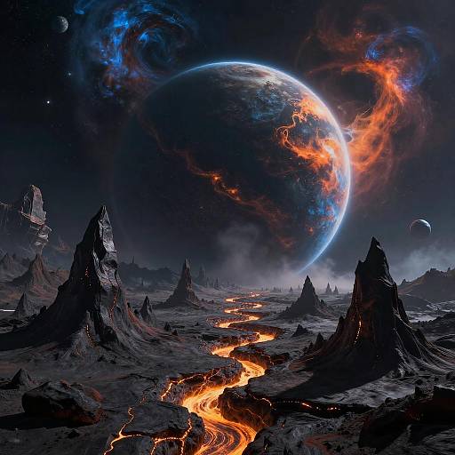 Surreal Alien Landscape in Digital Art
