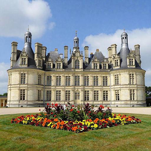 Elegant French Chateau in Bloom