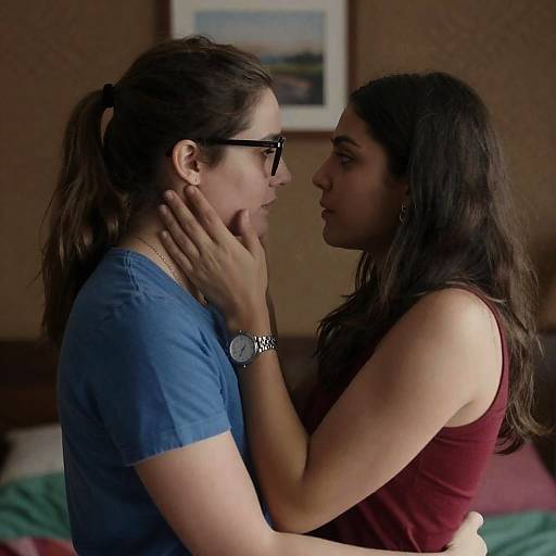 Intimate Embrace Between Two Women