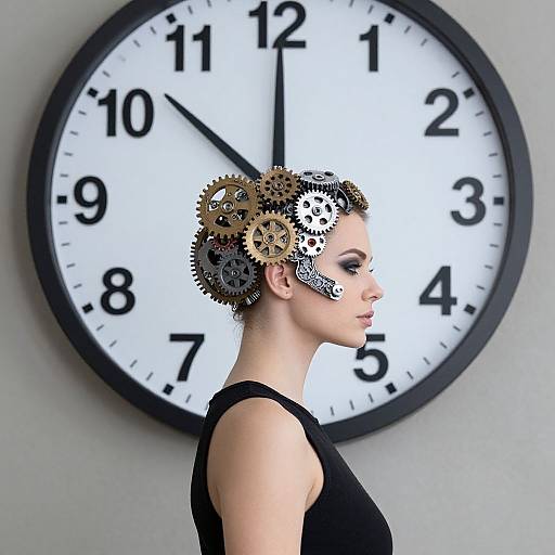 Steampunk Woman with Clock Gears