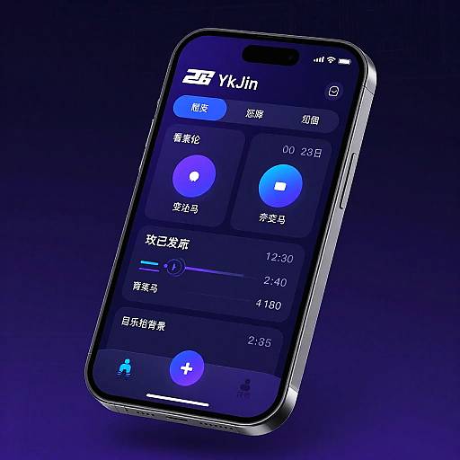 Futuristic Neon Mobile UI Design