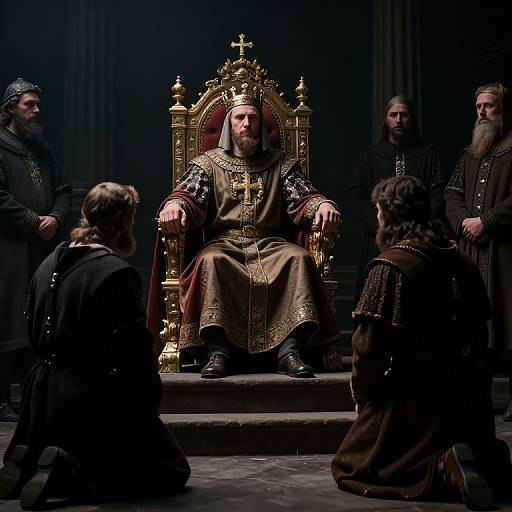 King on Throne Receiving Tribute