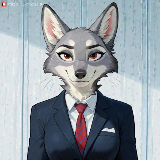 Ninja Wolf Fursona in Studio Ghibli Style