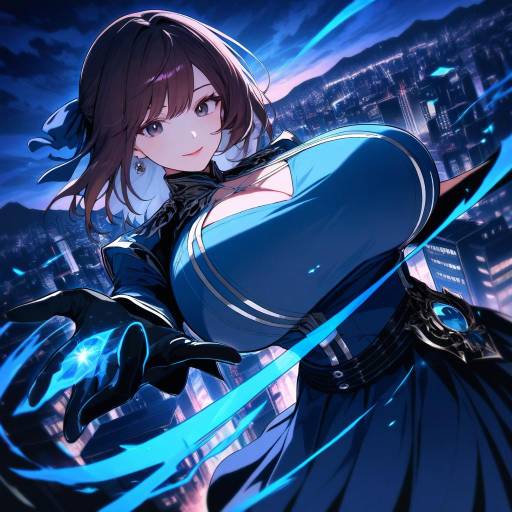 Hinata Hyuga: Aesthetic Night Cityscape