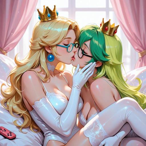 Yuri Fantasy with Mario-Inspired Characters