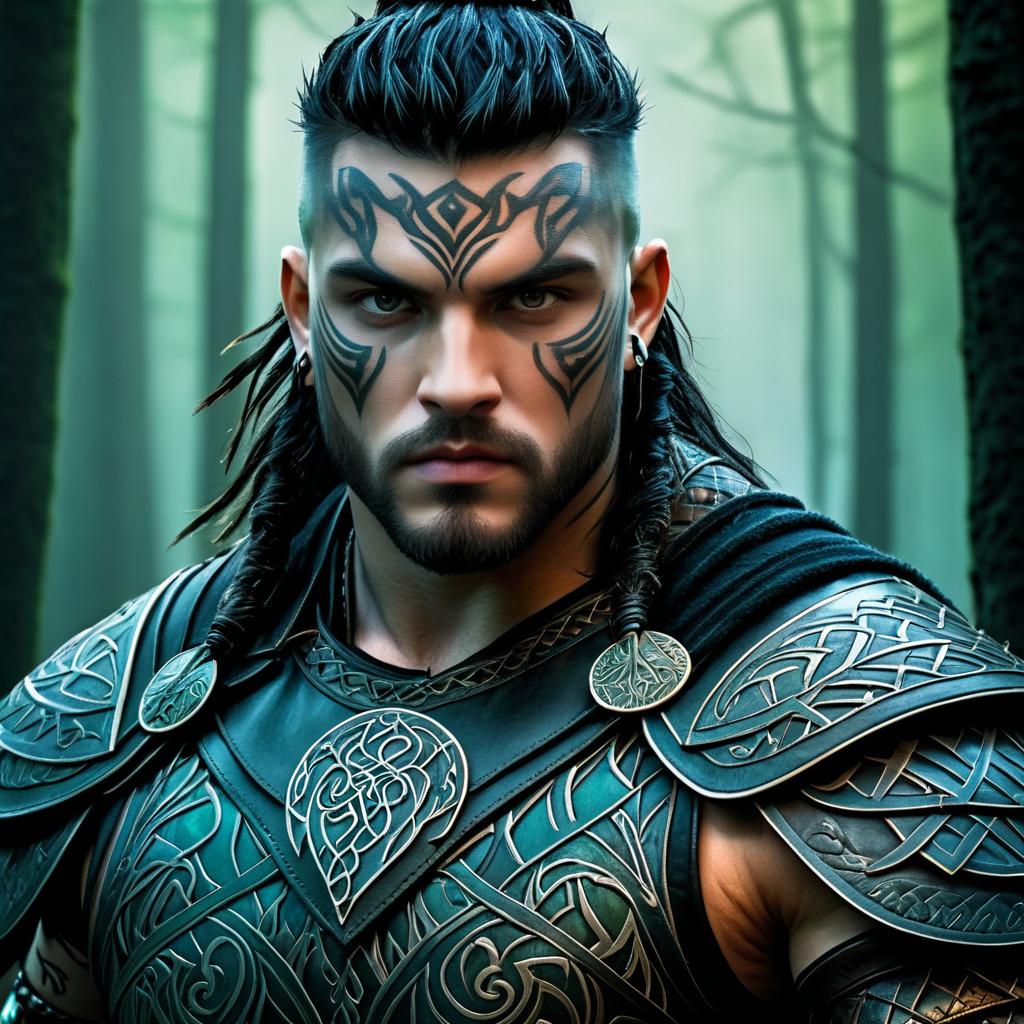 Celtic Warrior in Enchanted Forest