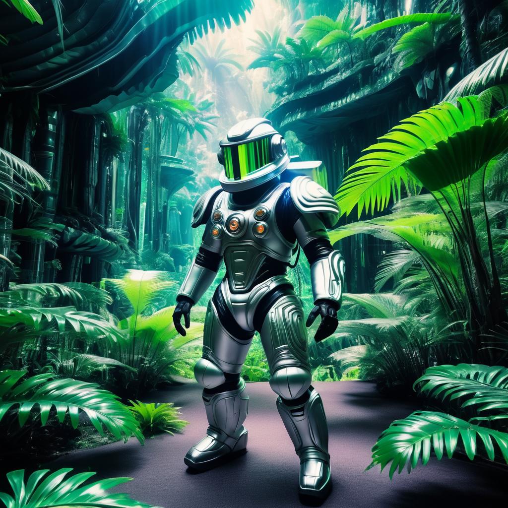 Retro Futuristic Robot Explorer Adventure