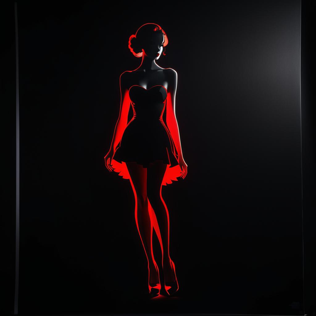 Dramatic Fashionista Silhouette Poster