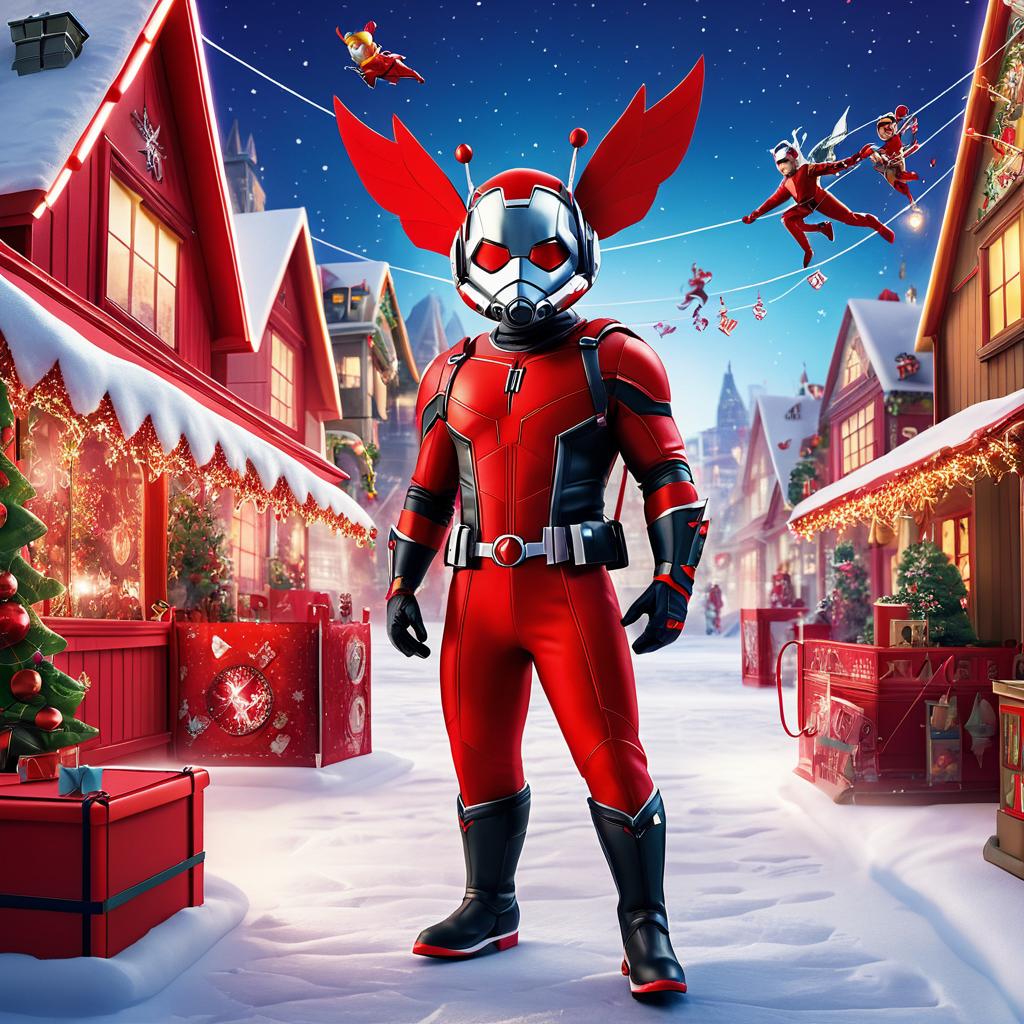 Ant-Man as Cupid in Winter Wonderland