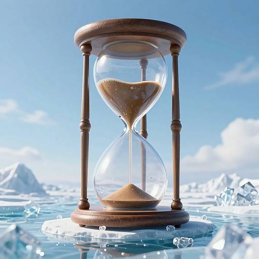 Colossal Hourglass Measuring Imagined Futures