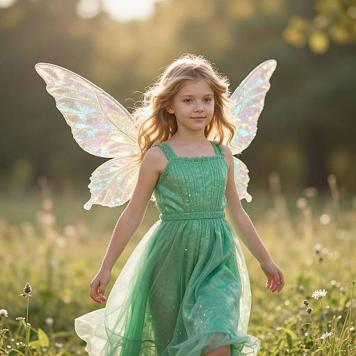 Enchanted Blonde Fairy in Meadow