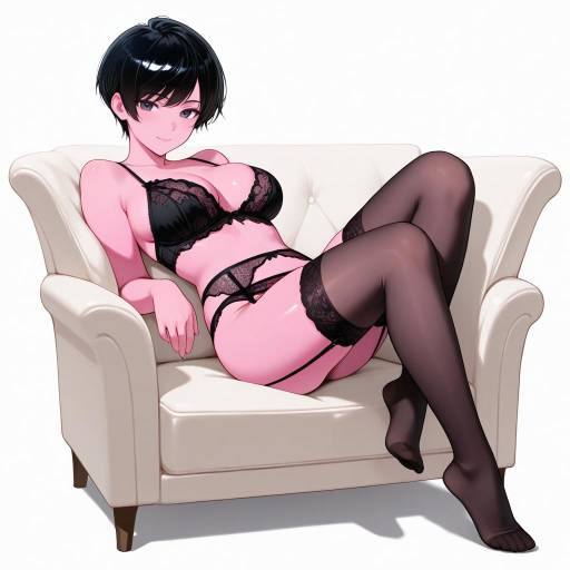 Elegant Woman in Lingerie Pose Elegant Woman in Lingerie Pose