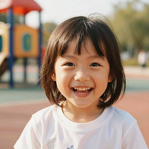 Joyful Child Portrait with Mischievous Eyes