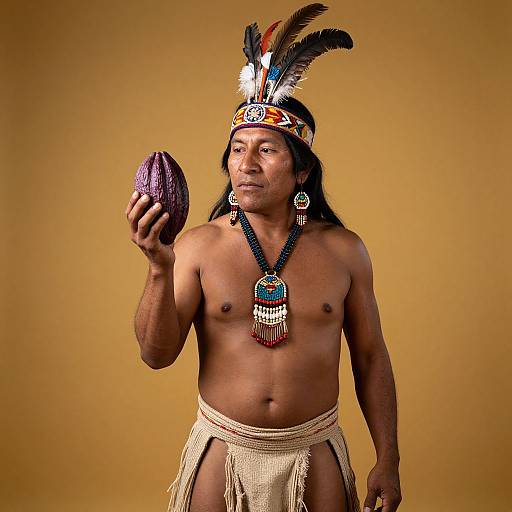 Pre-Inca Mayo Chinchipe Man with Cacao