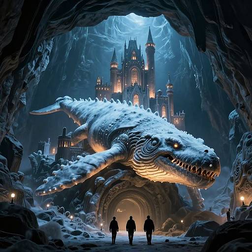 Bioluminescent Leviathan Castle Entrance