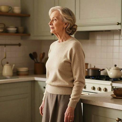 Elderly Woman Vintage Fashion Portrait