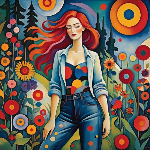 Confident Woman in a Vibrant Garden Confident Woman in a Vibrant Garden