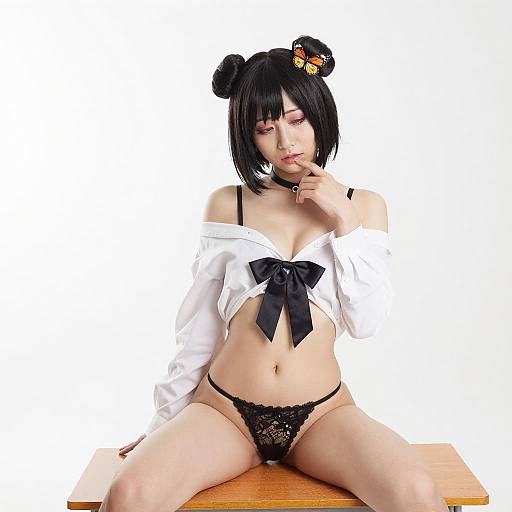 Portrait of Asian Woman in Casual Attire