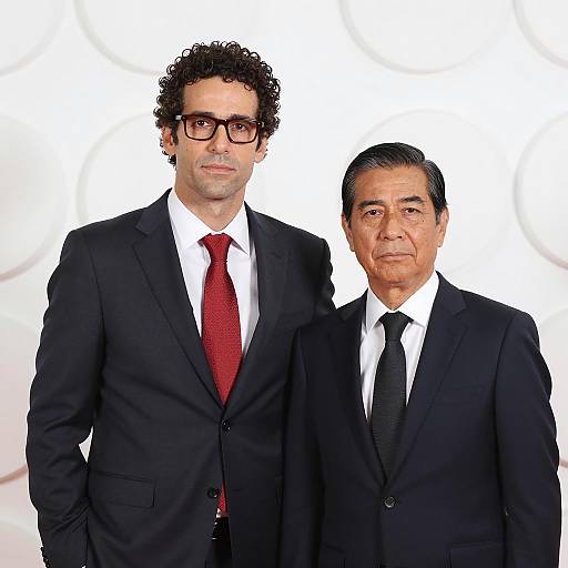 Two Men in Suits with Serious Expressions