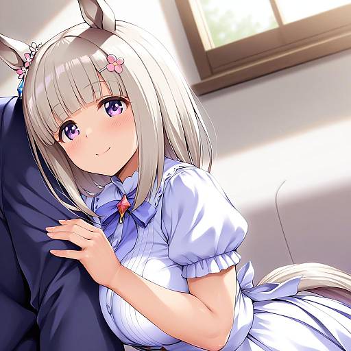 Illustration of Happy meek (umamusume), umamusume in the style of Shinozuka jouji