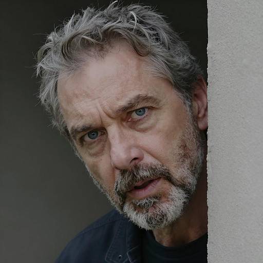 Intense Portrait of a Middle-Aged Man