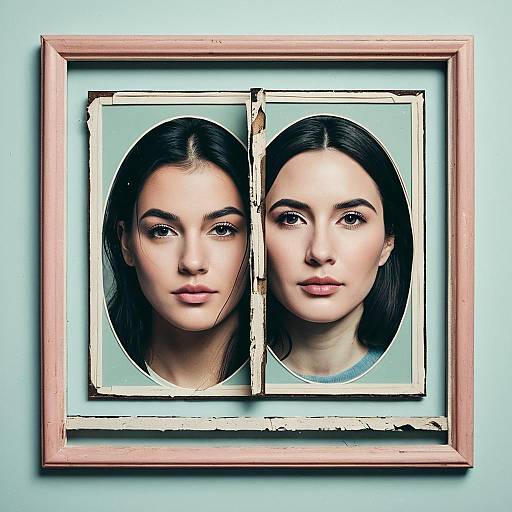 Contrasting Emotions in Broken Frame