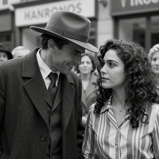 Vintage Style Couple in Urban Setting