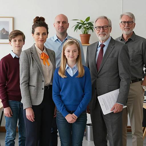 Diverse Multi-Generational Group in Office