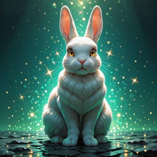 Frida Kahlo Inspired Glowing Rabbit Frida Kahlo Inspired Glowing Rabbit