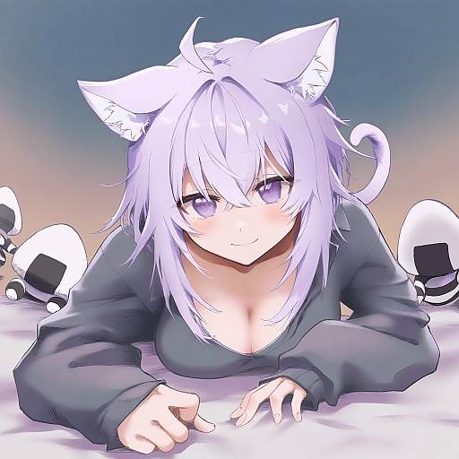 Illustration of Onigirya (nekomata okayu), hololive in the style of Seijun