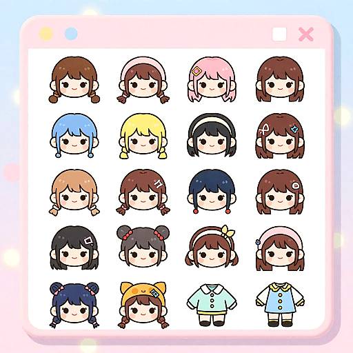 Chibi Avatar Creator with Pastel Glow