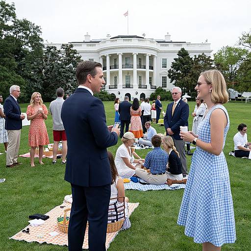 White House South Lawn Picnic Gathering