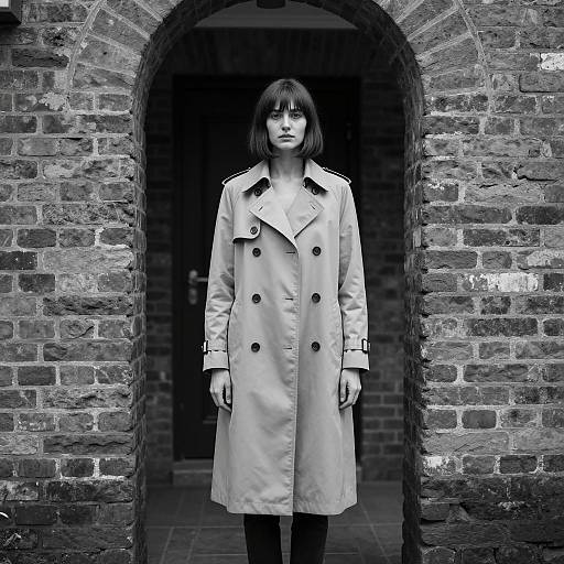 Elegant Woman in Brick Archway