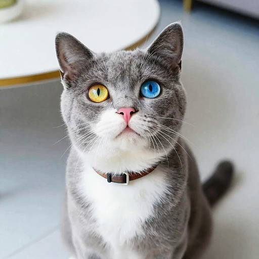 Curious Gray Cat in Light Palette