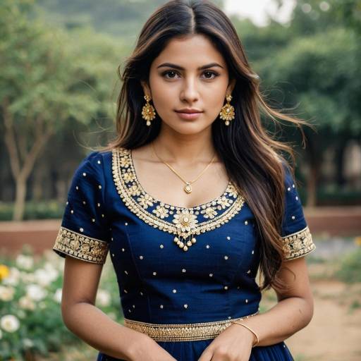 Young Woman in Traditional Indian Dress