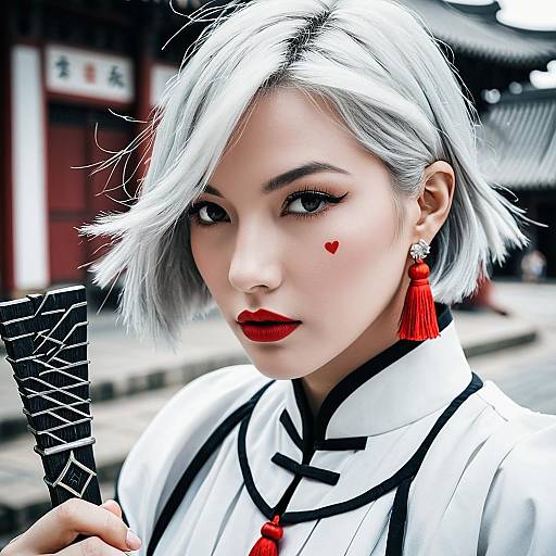 Lifestyle costume photo of A.k.i. (street fighter). Cosplay clothes