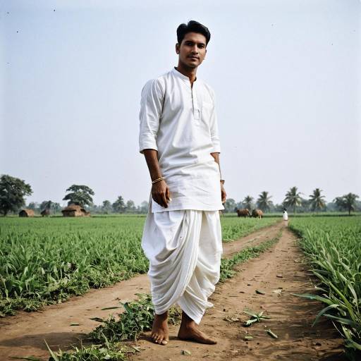 Classic Rural Indian Attire with Dutch Angle