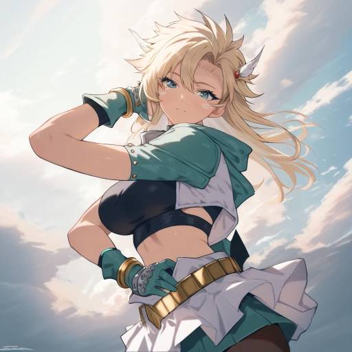 Genderswap Character in Cloudy Skies