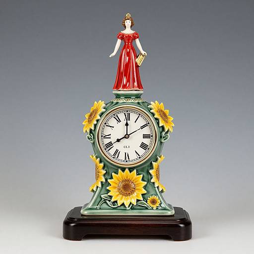 Moorcroft Queen's Choice Floral Clock