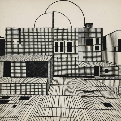 Bauhaus Style Architectural Illustration