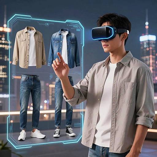 Futuristic AI Outfit Transformation